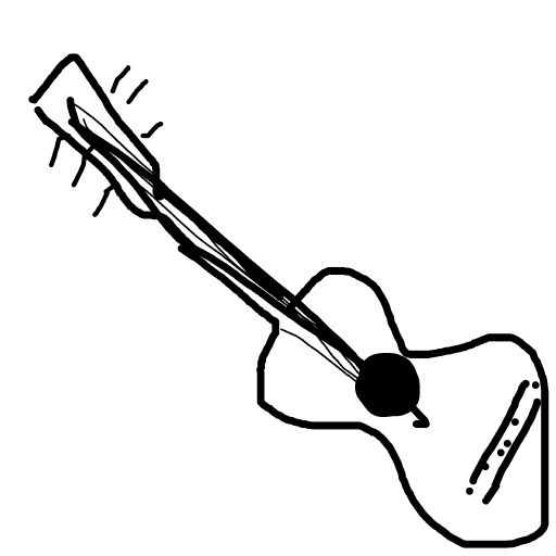 Guitar drawing by jivemarlin