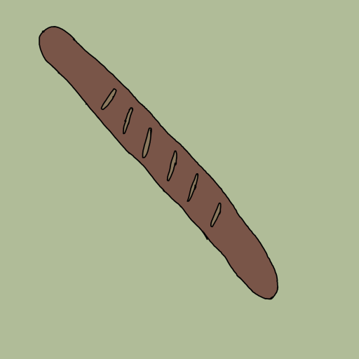 Baguette drawing by krissywissy