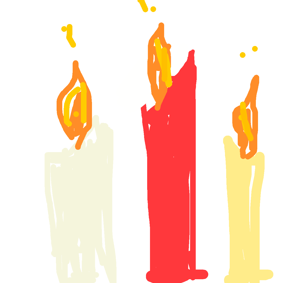 Candles drawing by fire-quick-wheel