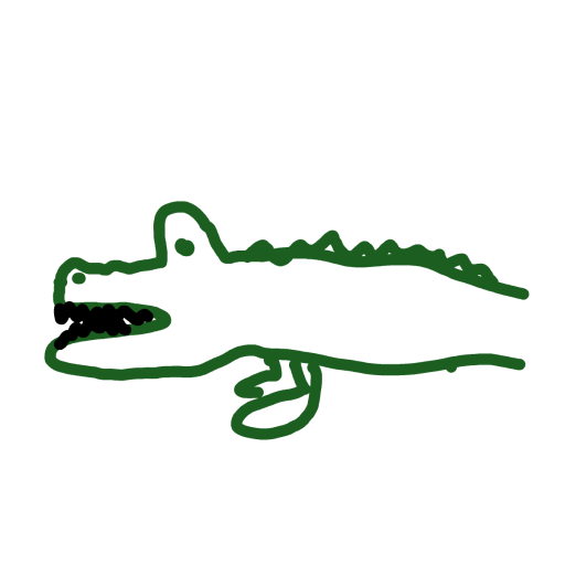 Crocodile drawing by iron-wise-doodler