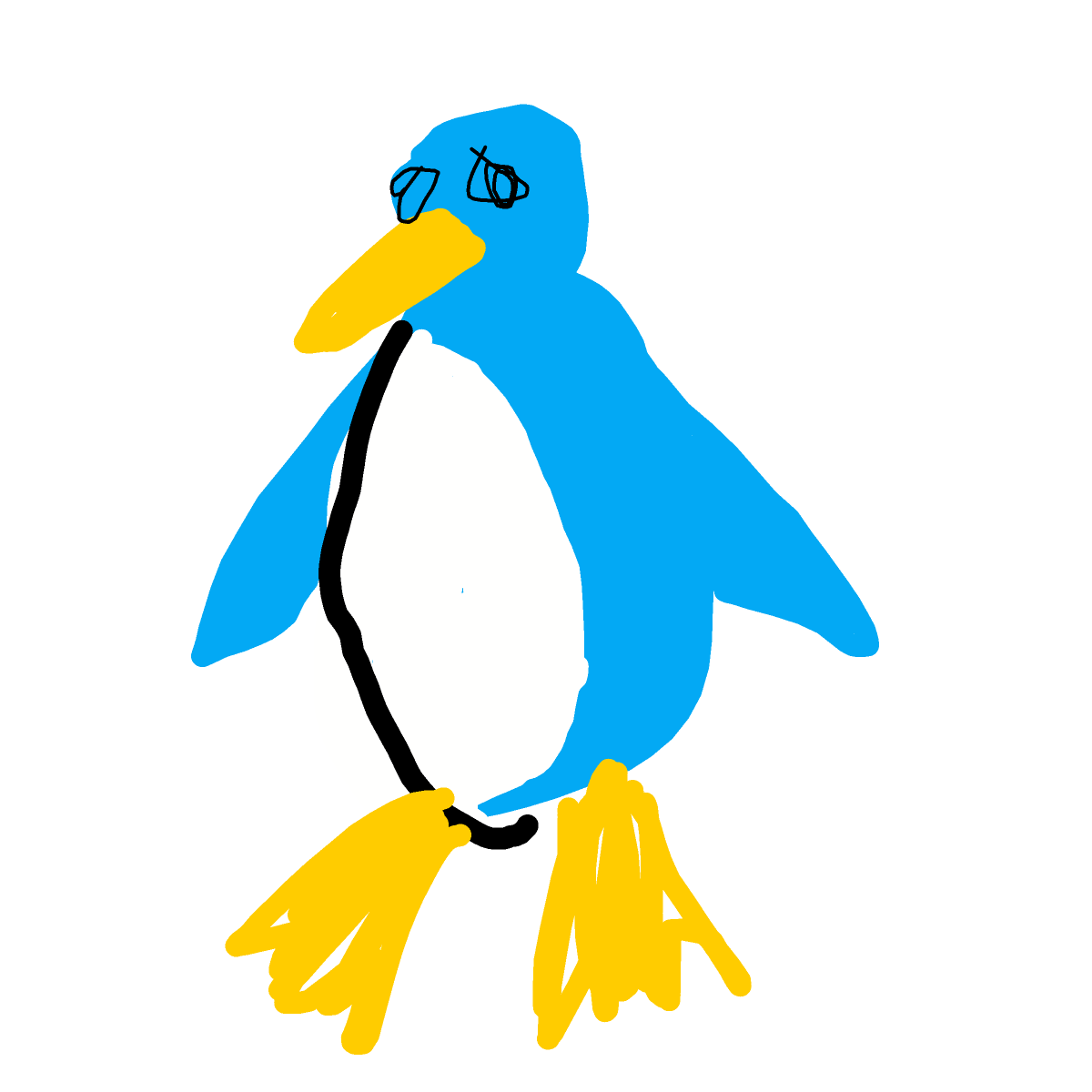 Penguin drawing by jukgaa