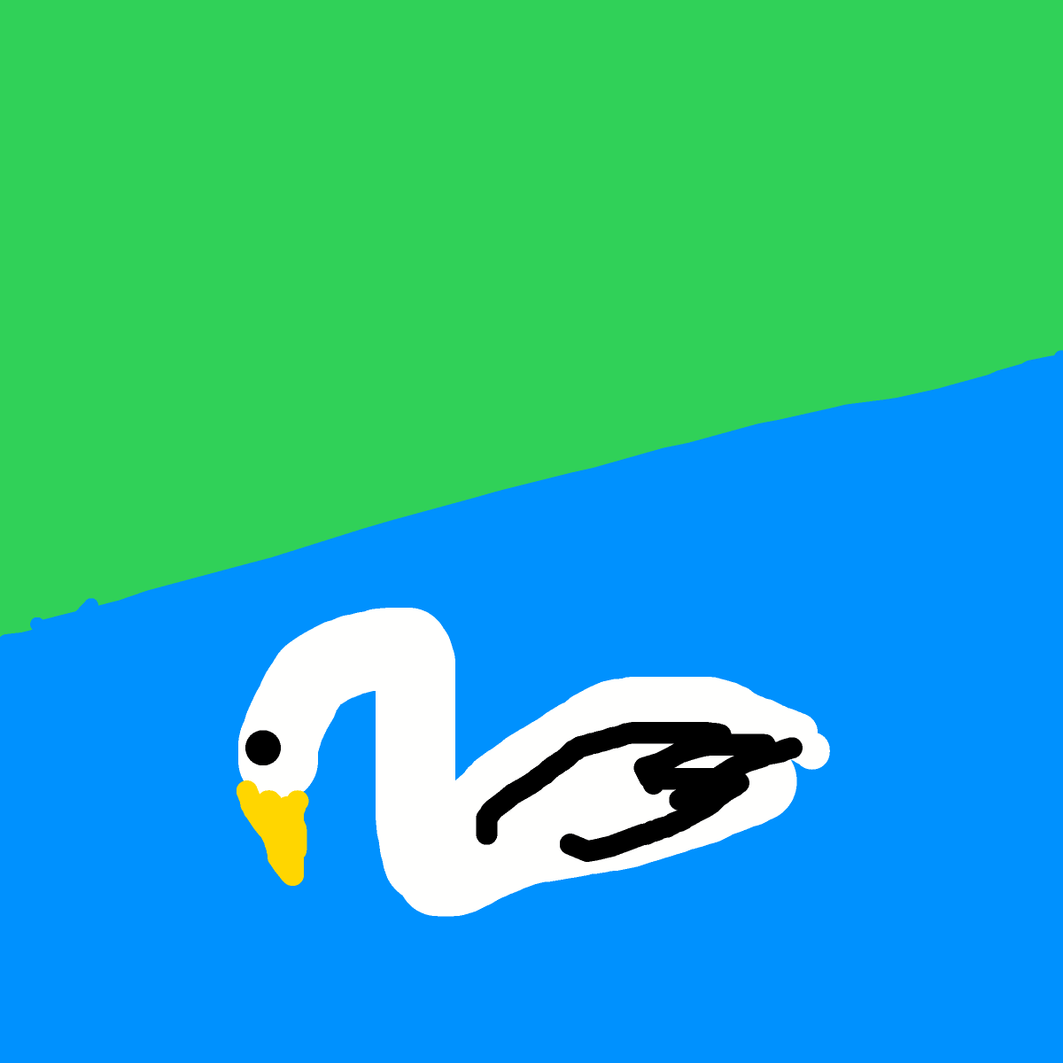 Swan drawing by dark-clear-force