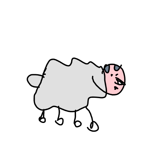 Sheep drawing by Almog