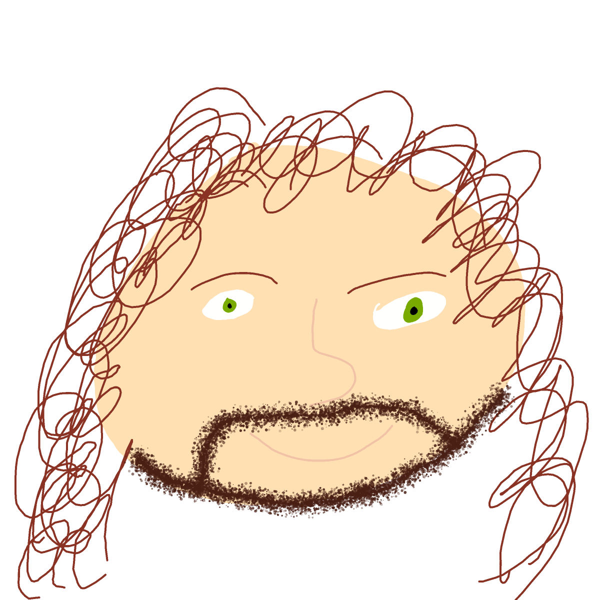 Bearded Lady drawing by Shandi