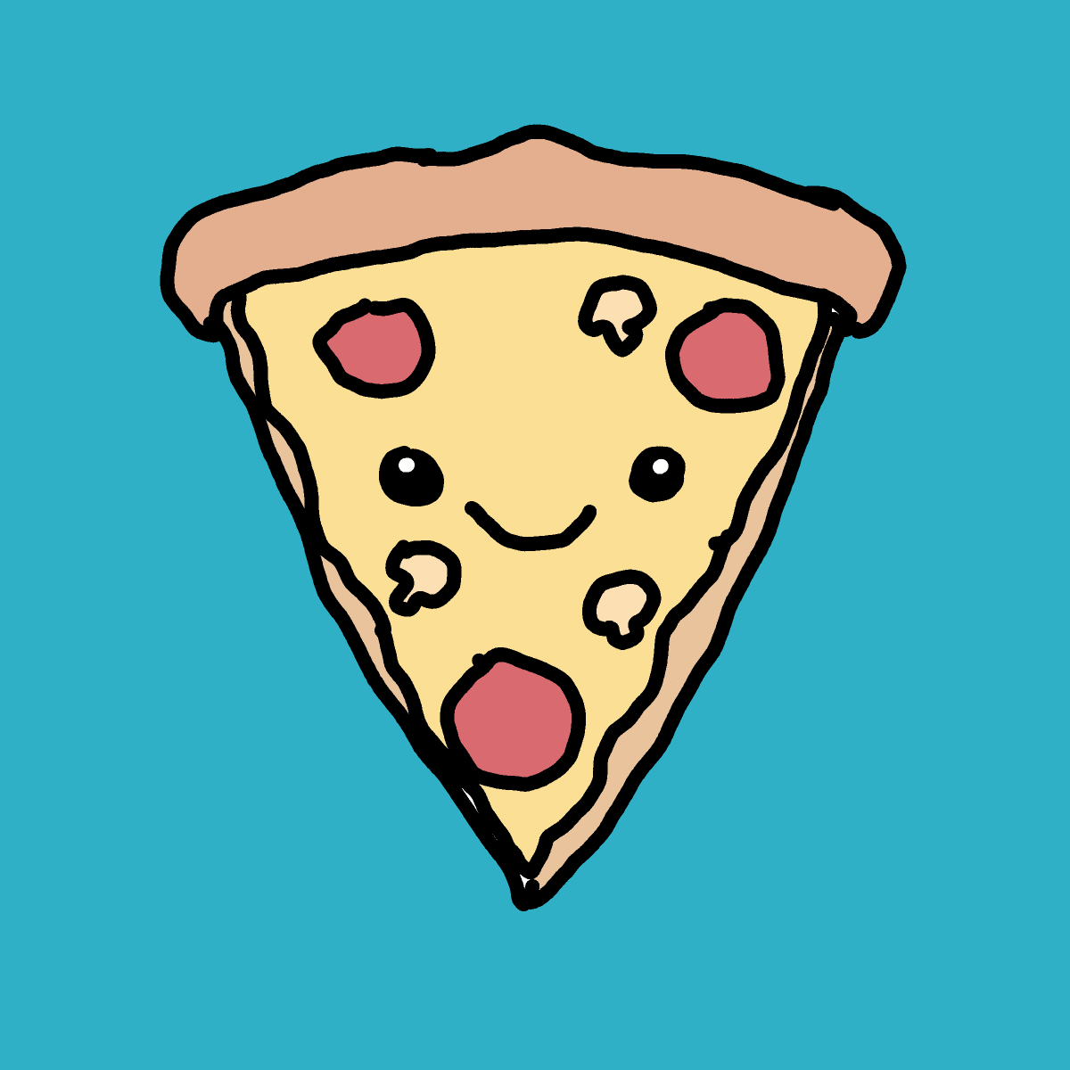 Pizza drawing by Guardianoflives