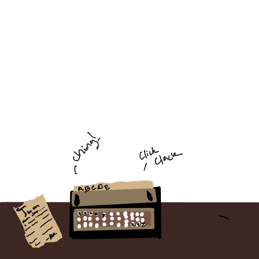 Typewriter drawing by nick-the-duke