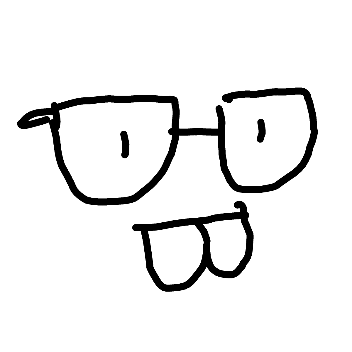 Glasses drawing by Juliezzz