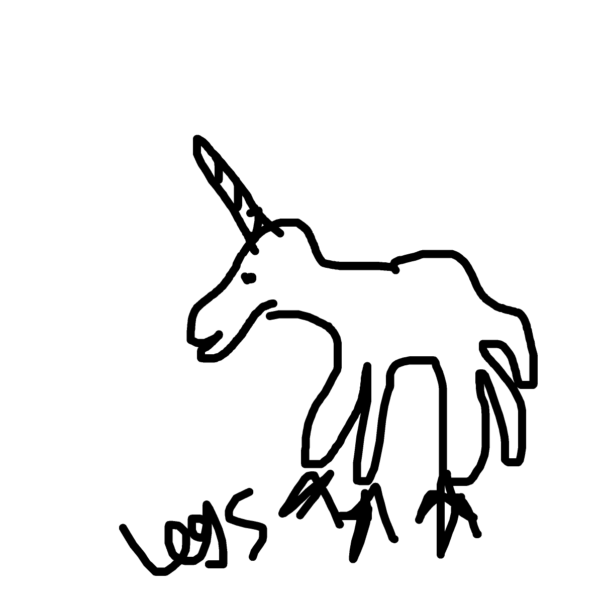 Unicorn drawing by brass-sage-way