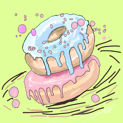 Donut drawing by Bridgitte