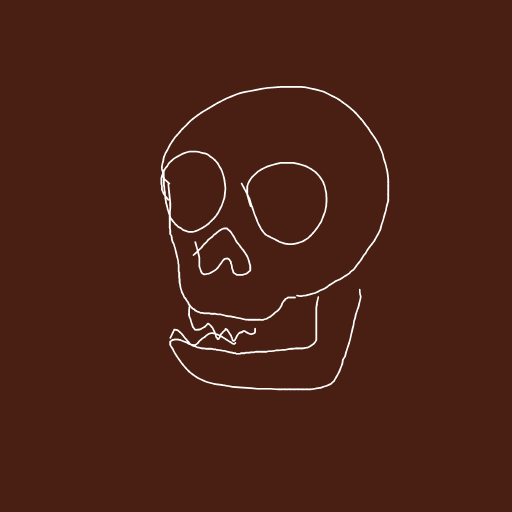 Skull drawing by mjolnirbear