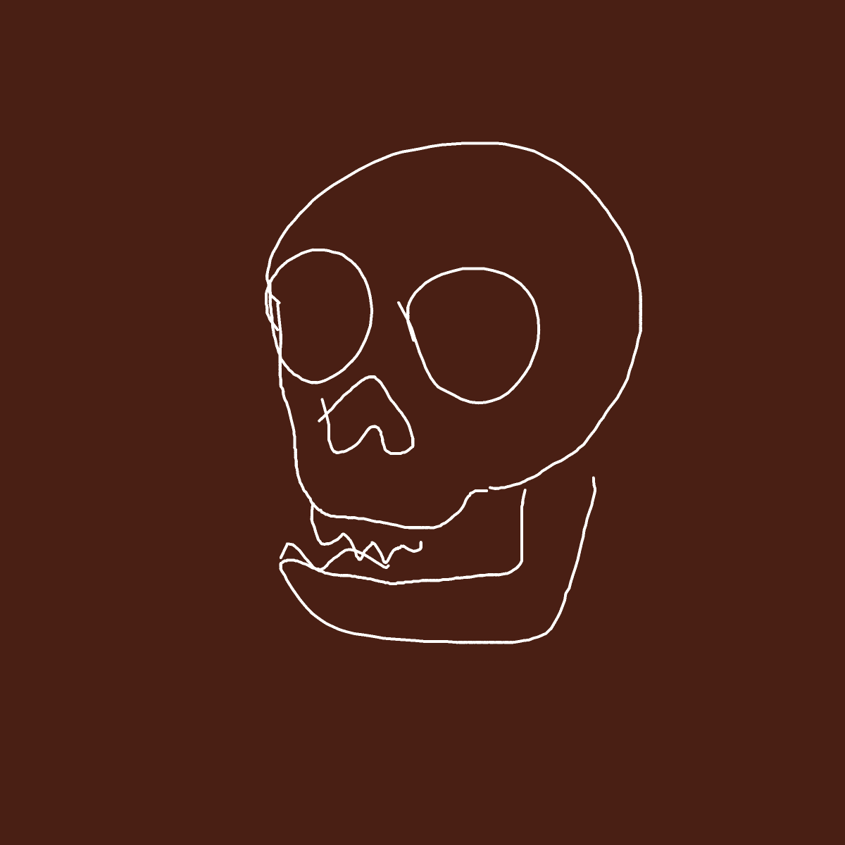 Skull drawing by mjolnirbear