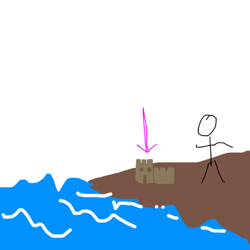 Sand Castle drawing by mr inkwell