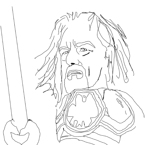 Theoden drawing by Guardianoflives