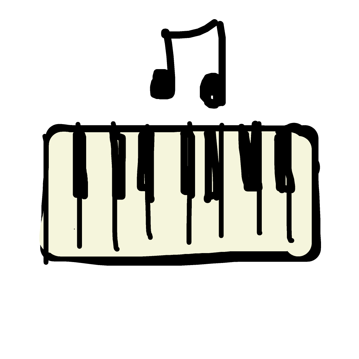 Piano drawing by oxox