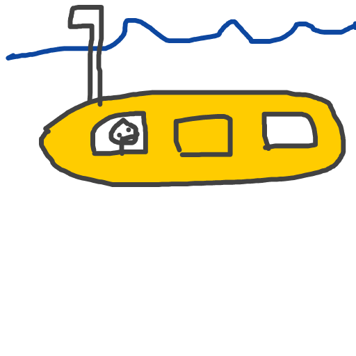 Submarine drawing by jopotihnik