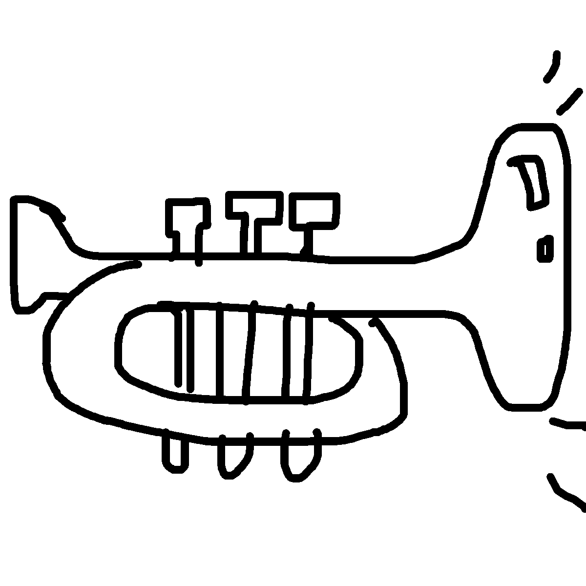 Trumpet drawing by mikestam195