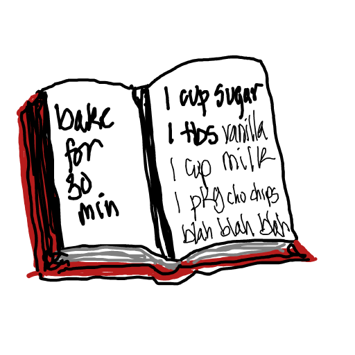 Cookbook drawing by grape-mild-agent