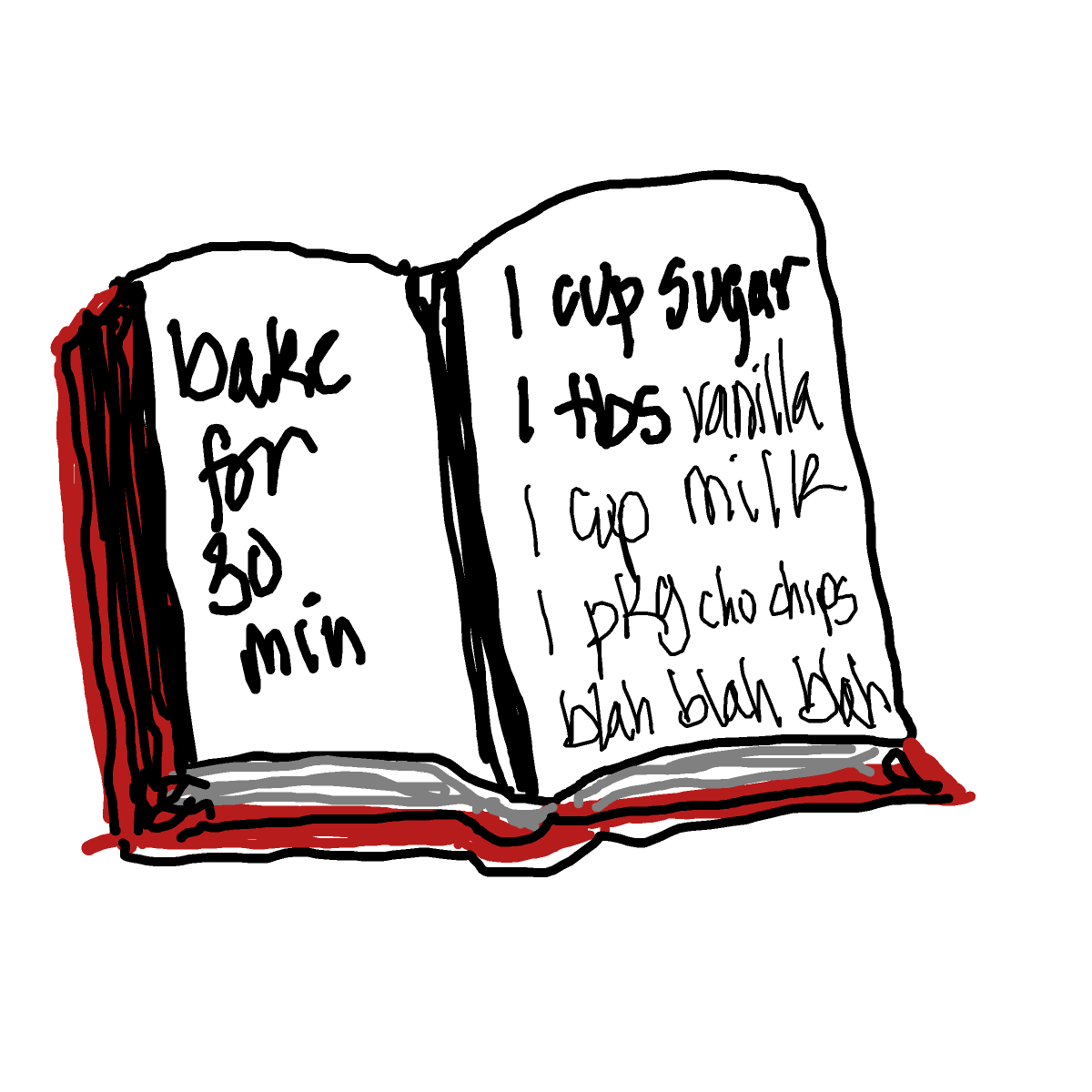 Cookbook drawing by grape-mild-agent