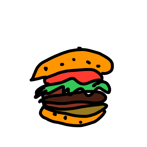 Hamburger drawing by Shew
