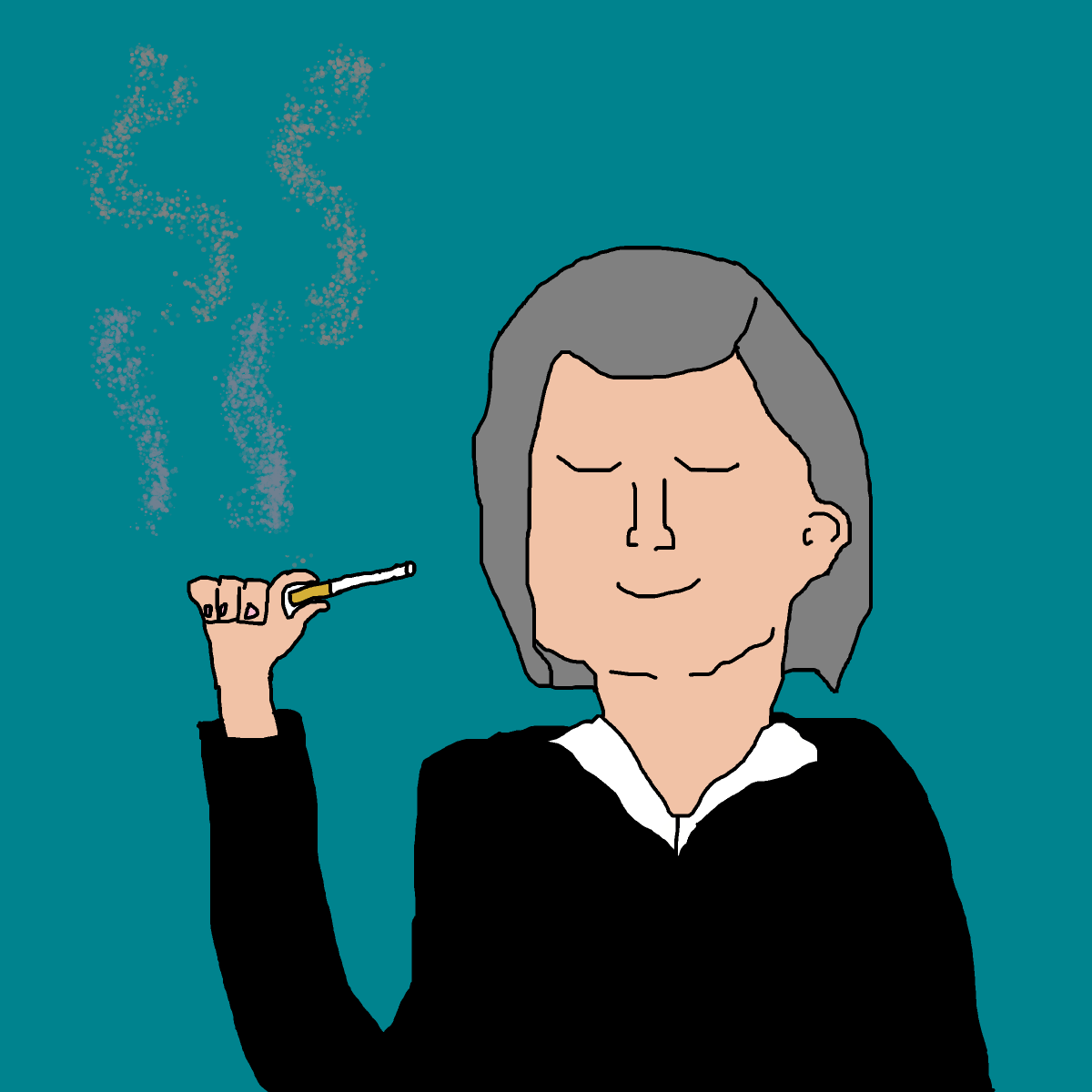 Cigarette Smoking Man drawing by krissywissy