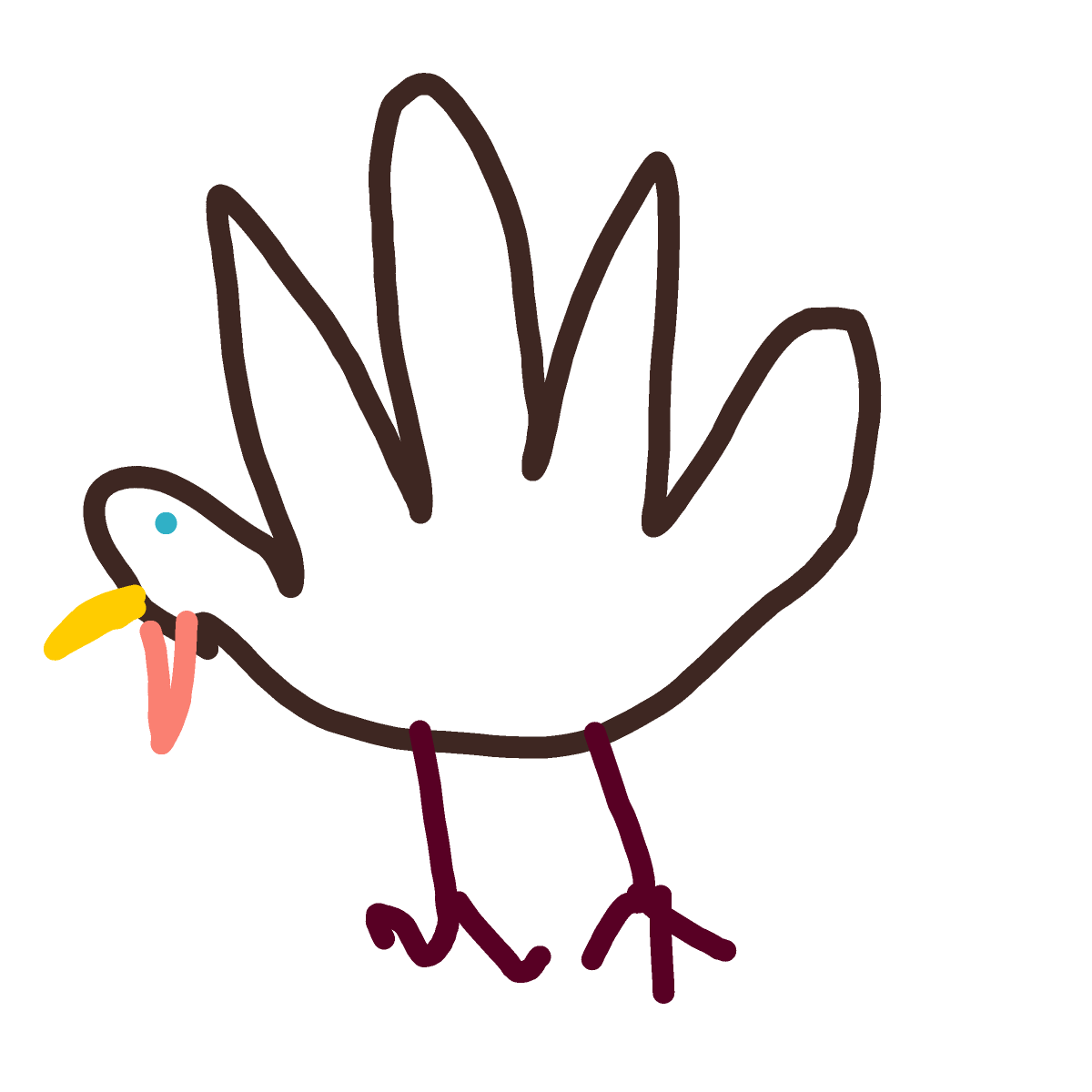 Turkey drawing by pearl-warm-king