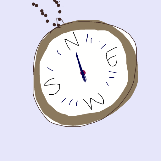 Compass drawing by hen