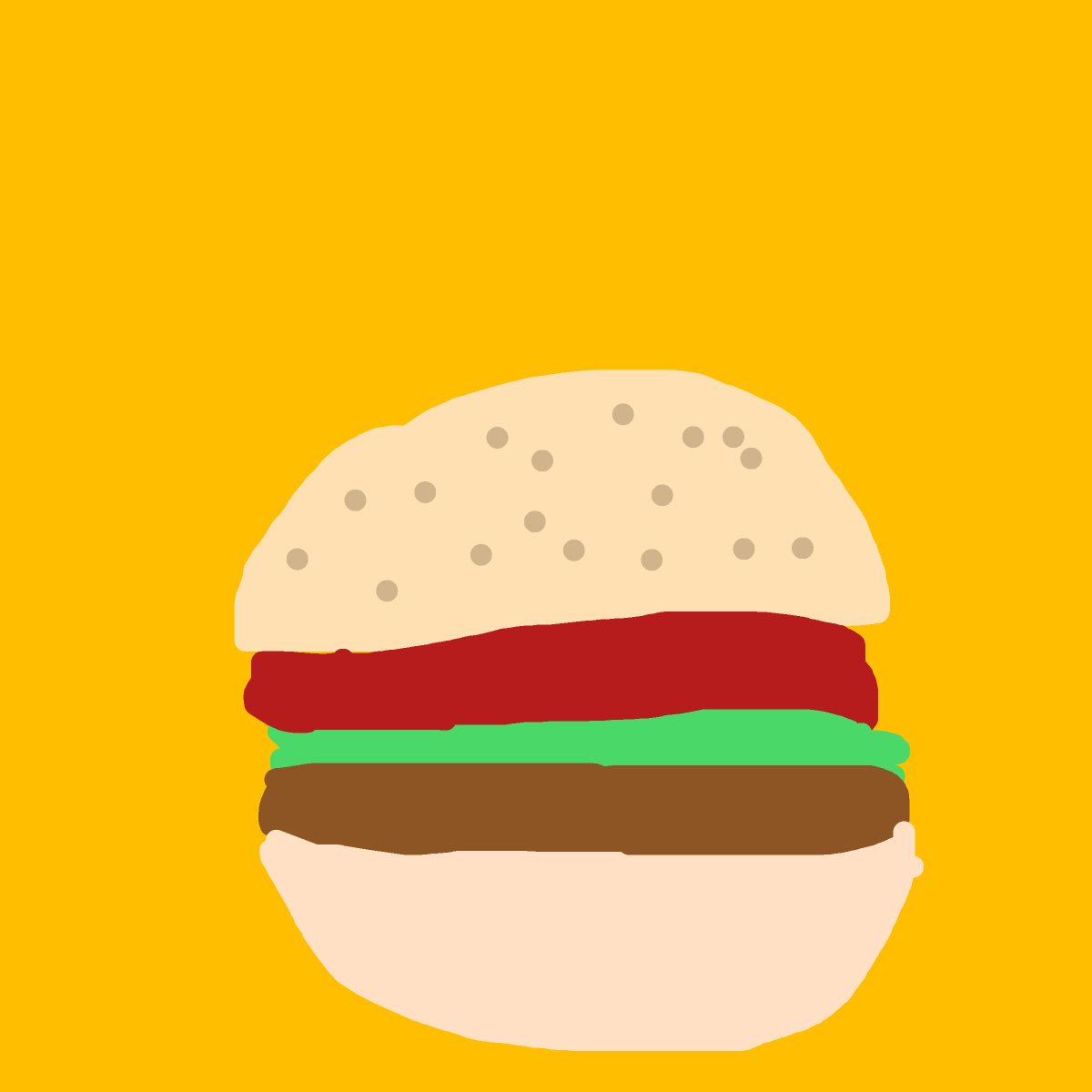 Burger drawing by flat-pure-drawer