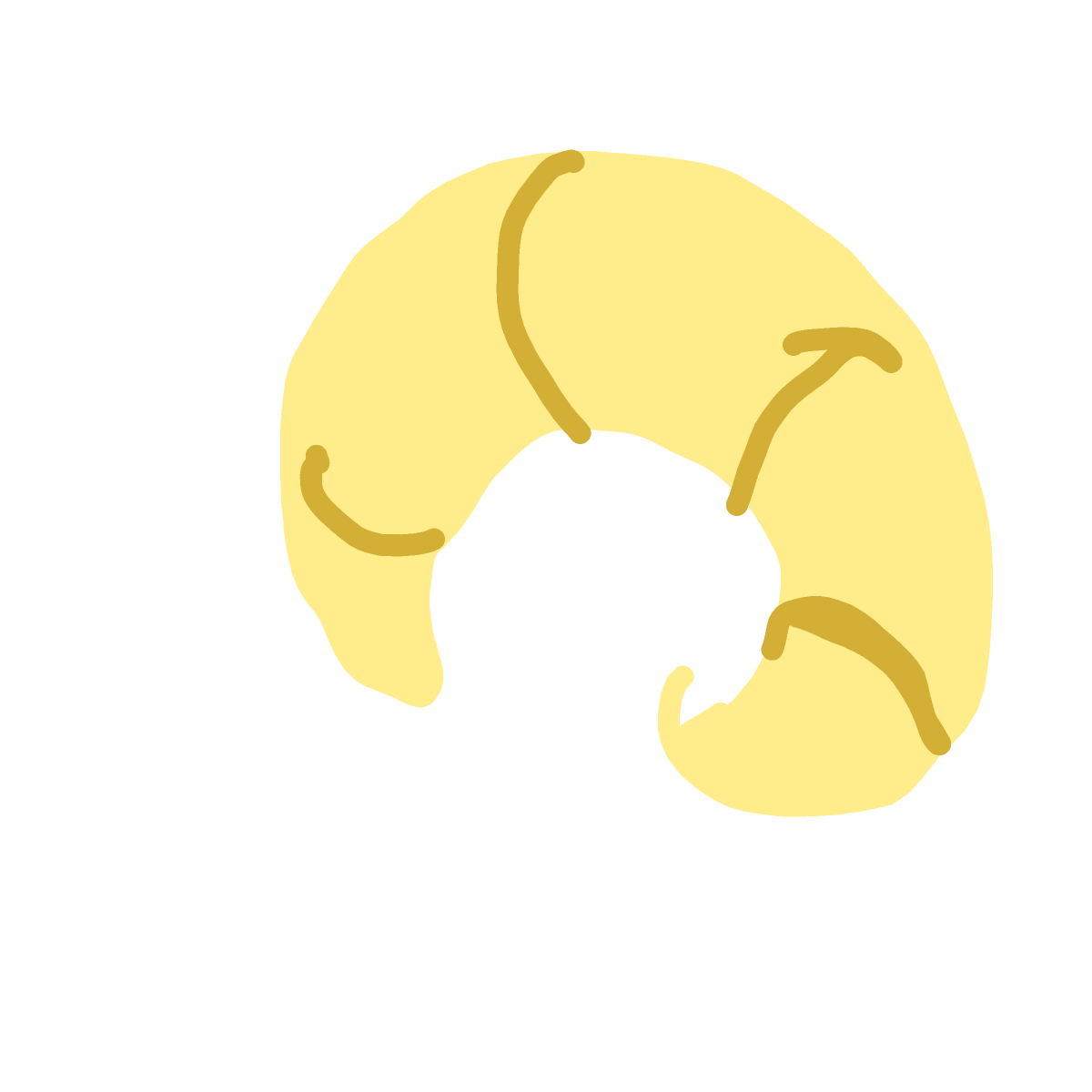 Croissant drawing by Guardianoflives