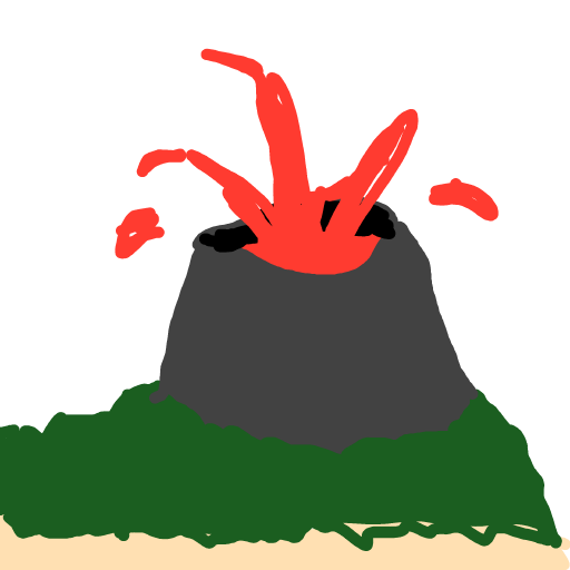 Volcano drawing by mjolnirbear