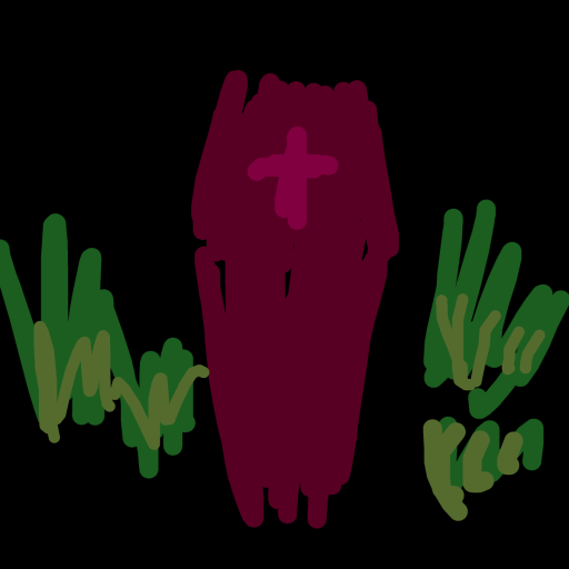 Coffin drawing by bones