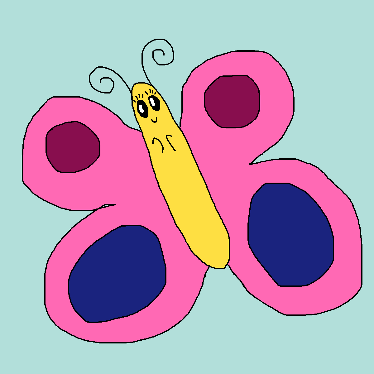 Butterfly drawing by krissywissy