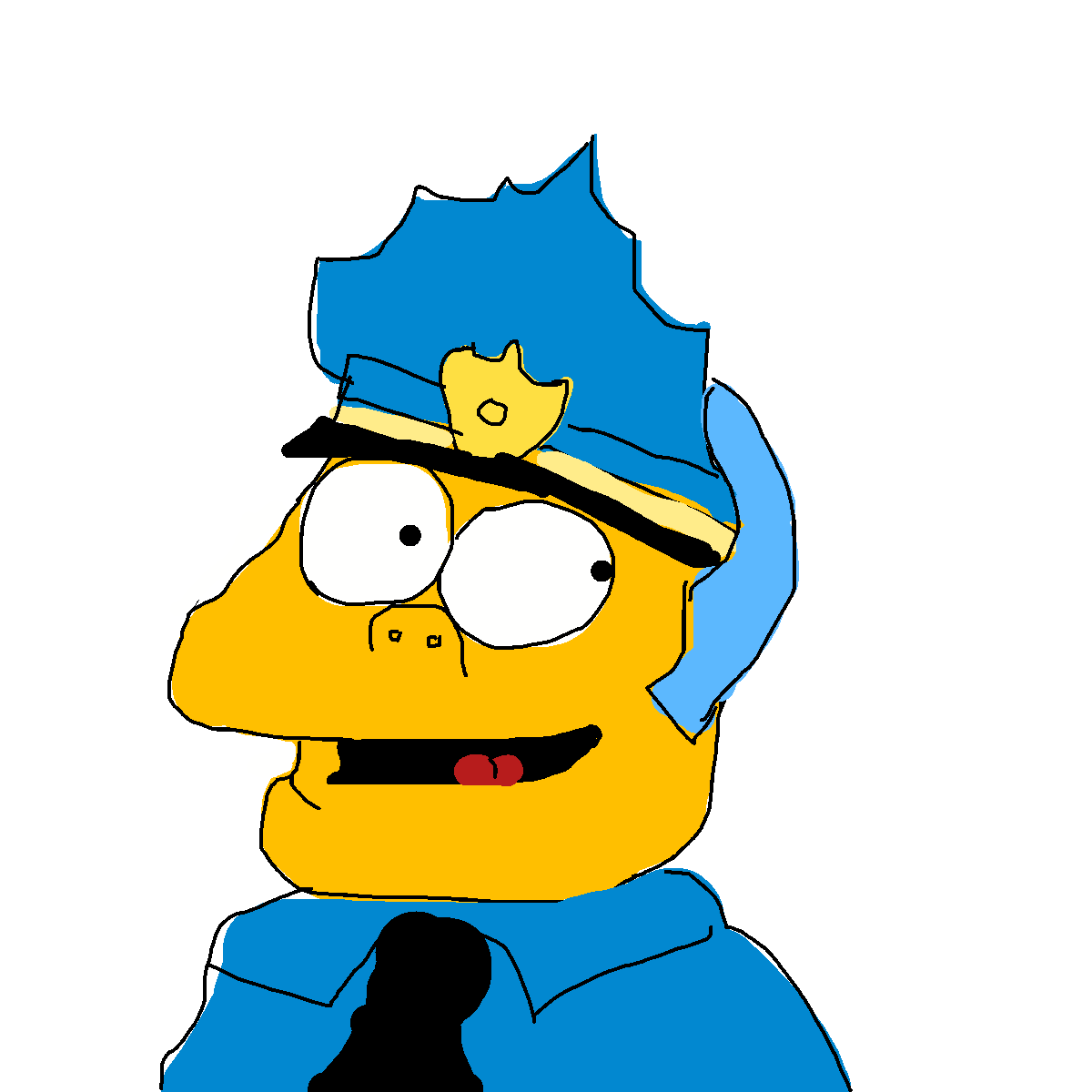 Chief Wiggum drawing by krissywissy