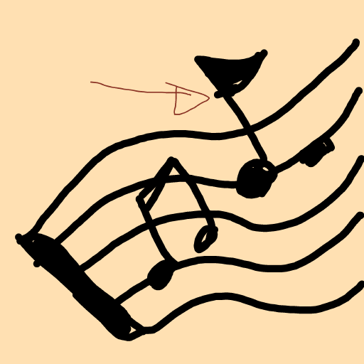 Music Note drawing by mjolnirbear
