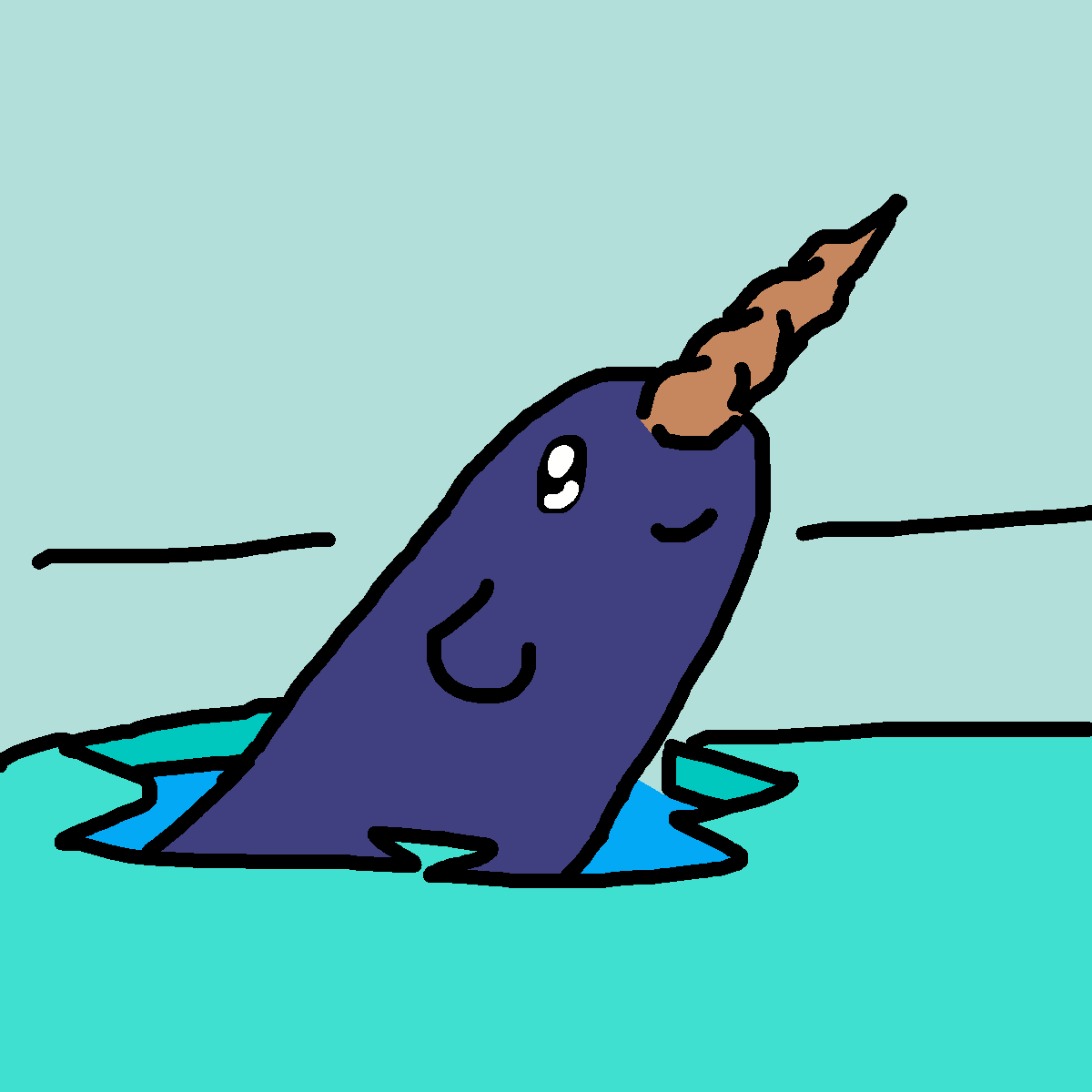 Narwhal drawing by nammy