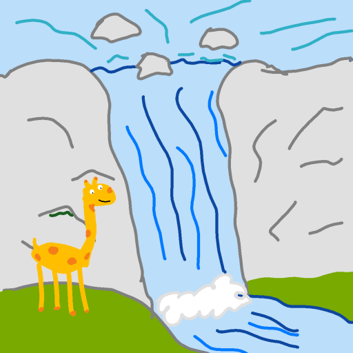 Waterfall drawing by conn0rr
