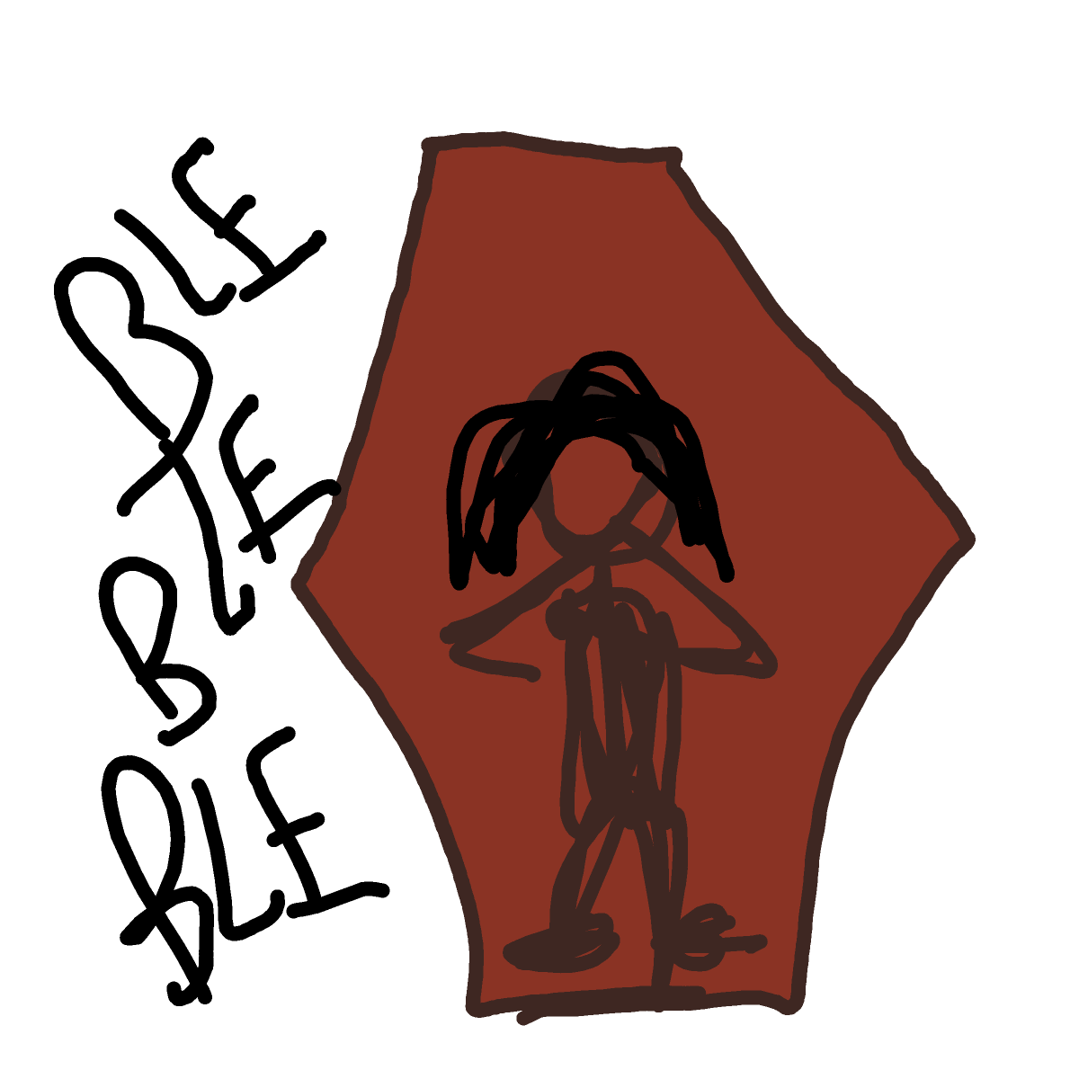 Coffin drawing by Dyllie