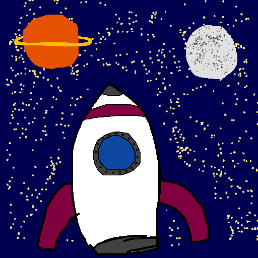 Spaceship drawing by pancakes palette