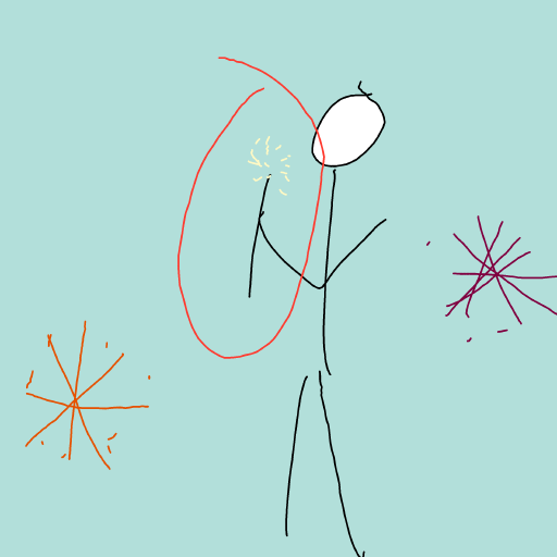 Sparkler drawing by Shandi
