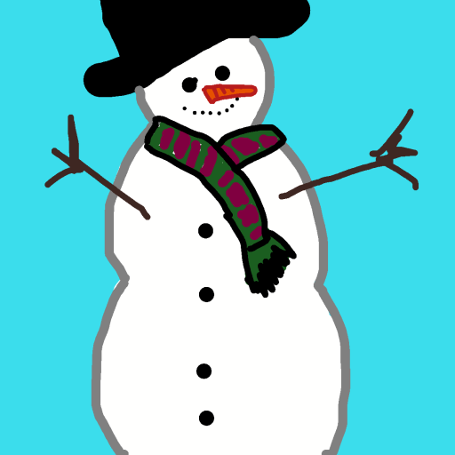 Snowman drawing by krissywissy