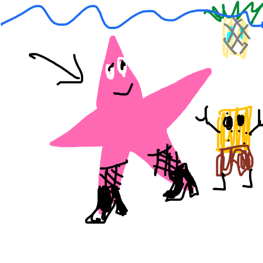 Patrick Star drawing by princess fiona