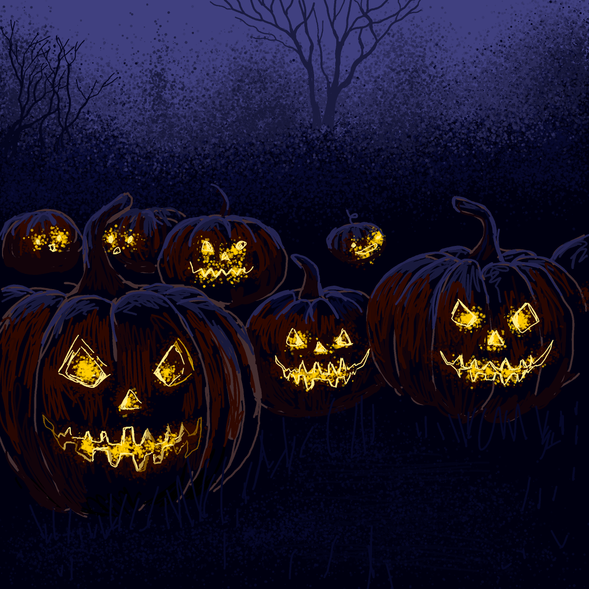 Pumpkin Patch drawing by Soybean