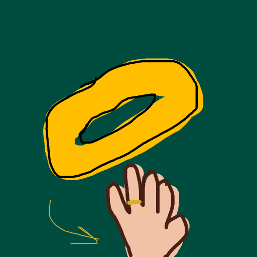 Gold Ring drawing by krissywissy