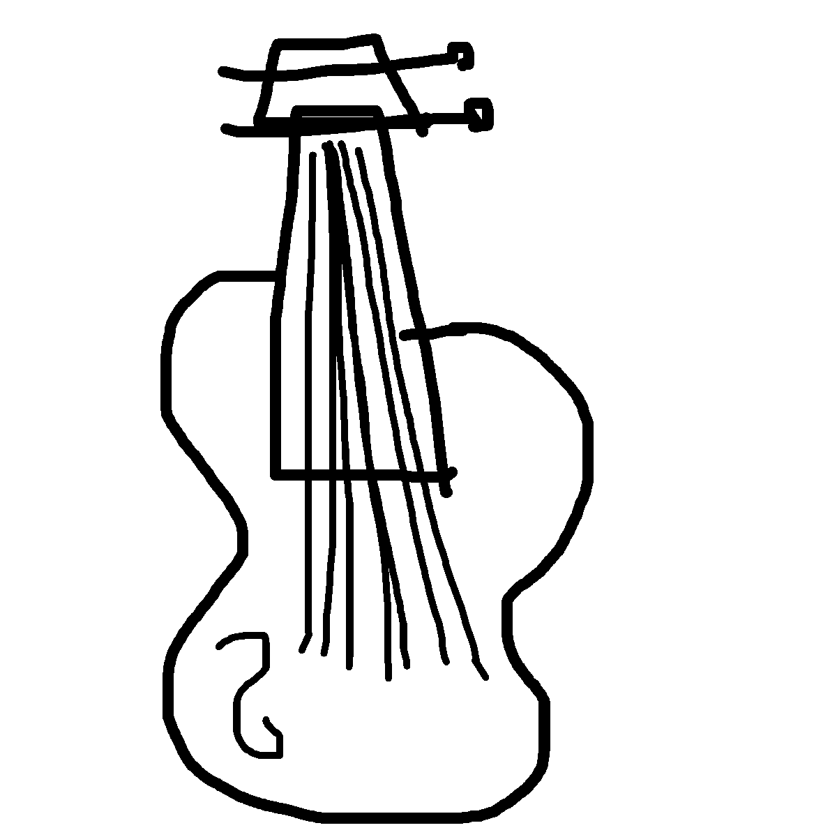 Violin drawing by mikestam195