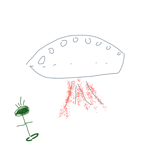 Spaceship drawing by coal-mild-peace