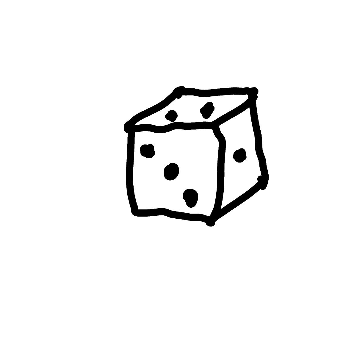 Dice drawing by soft-blue-storm