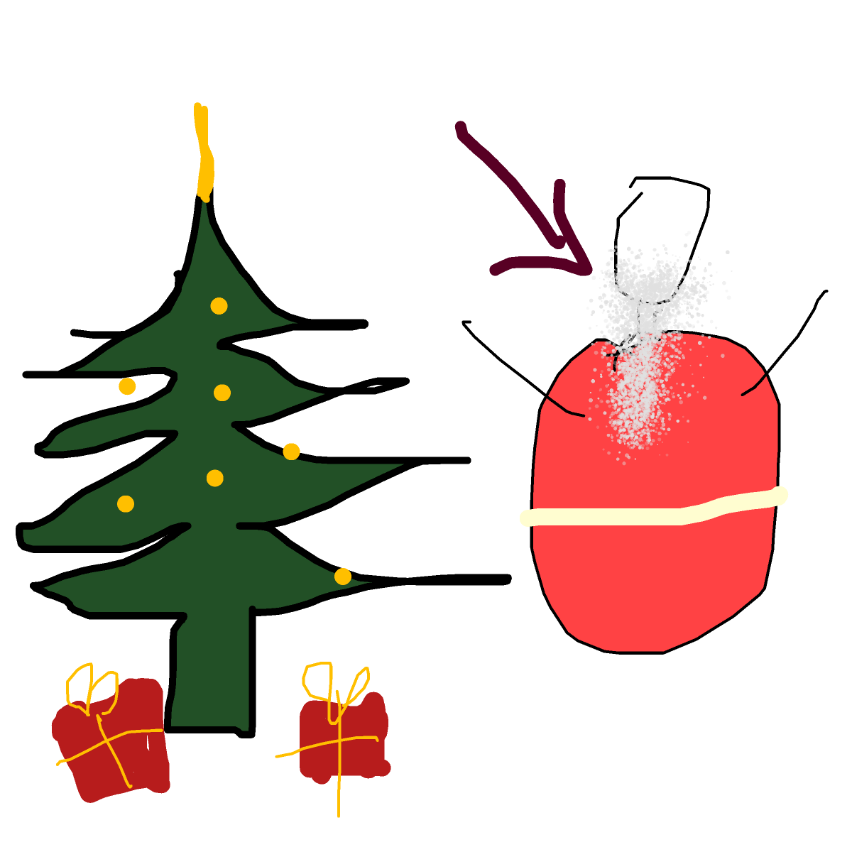 Santa drawing by loddie