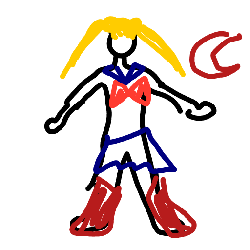 Sailor Moon drawing by Bubble