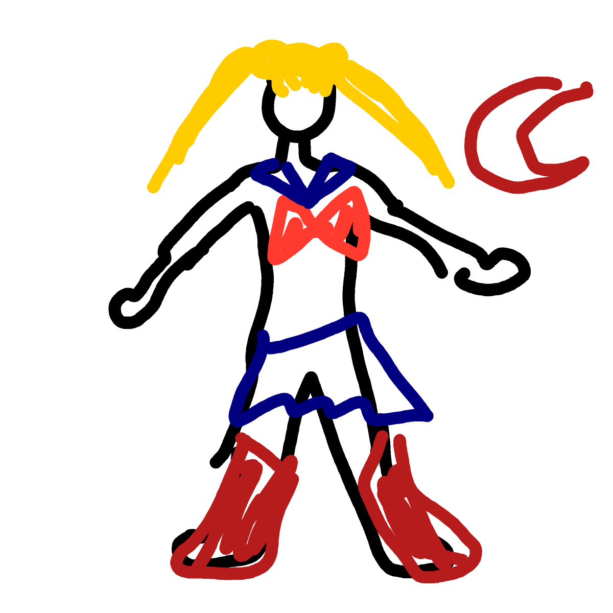 Sailor Moon drawing by Bubble