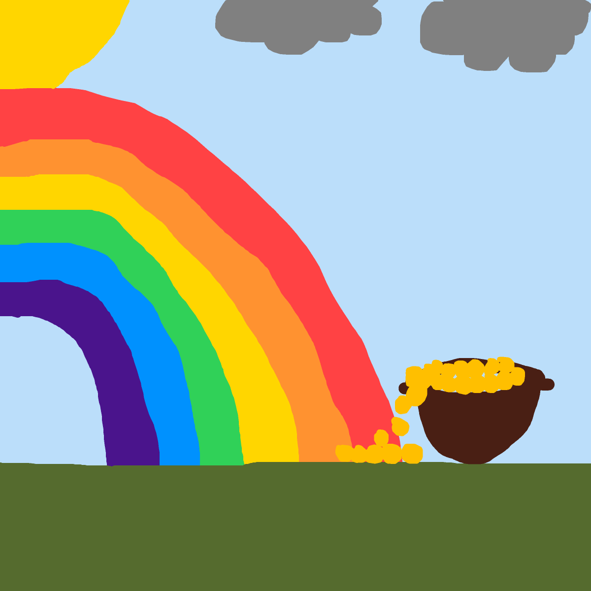 Pot of Gold drawing by ms lady
