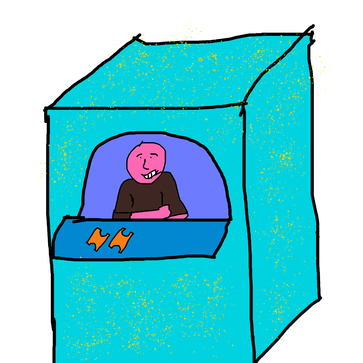 Ticket Booth drawing by johnny boy